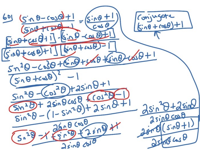 Trigonometry section 7.5/7.6 answer key