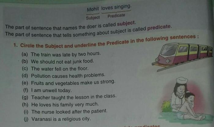 Underline the subject and circle the predicate