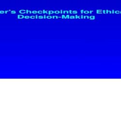 Nine checkpoints for ethical decision-making